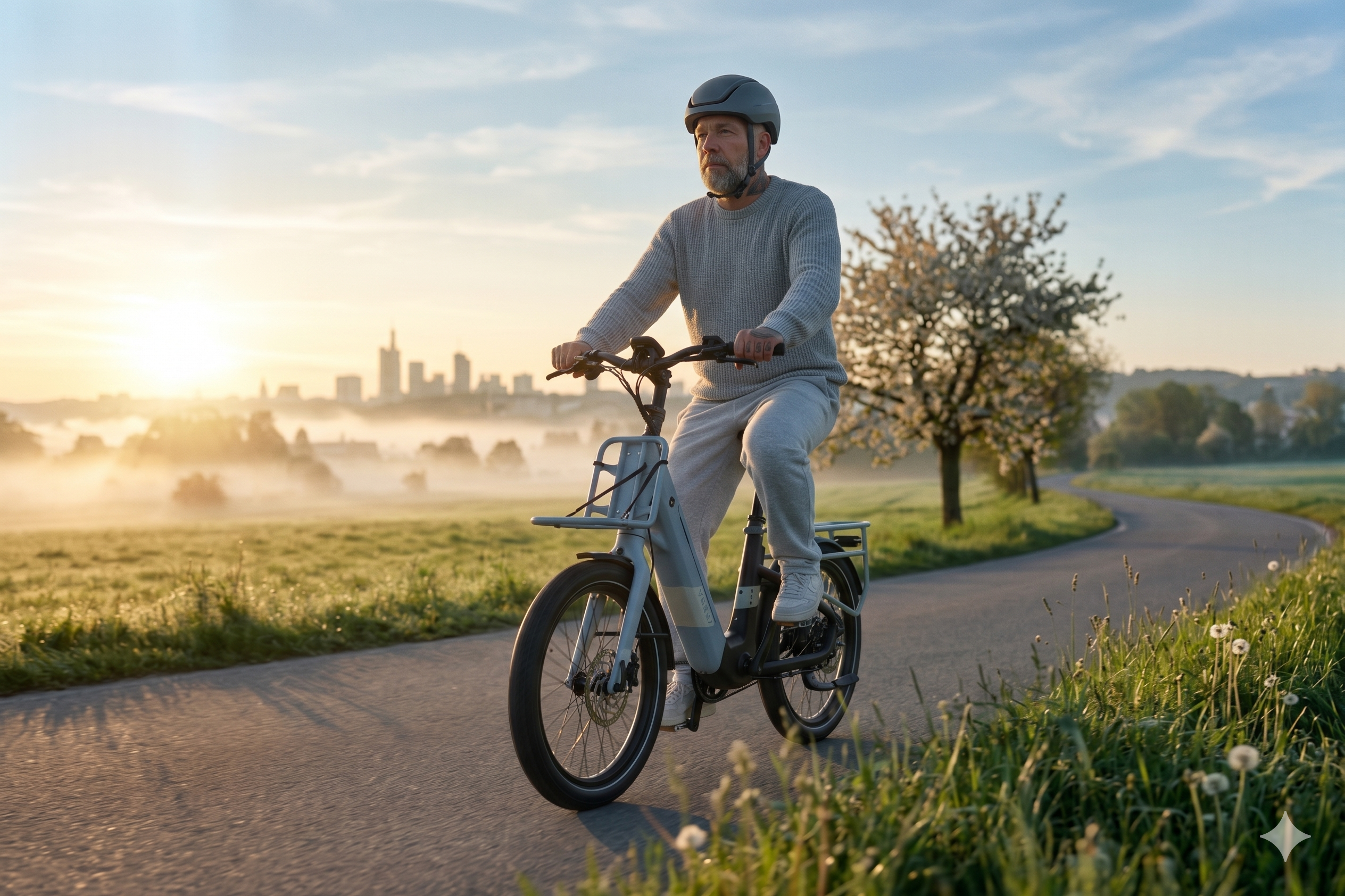 CAL 20 vor Stadtkulisse im Morgennebel – KI-generiert