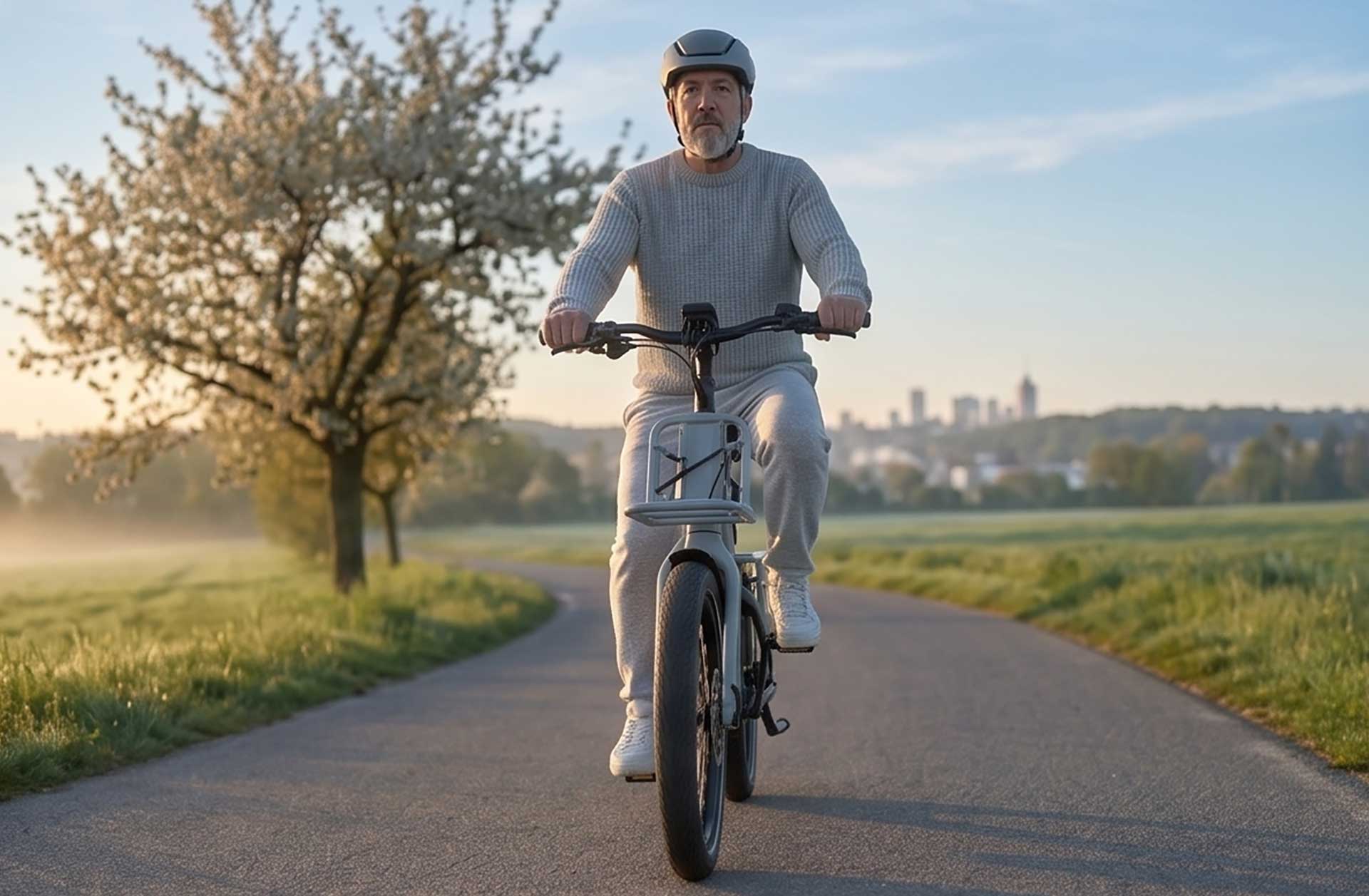 CAL 20 Frontalansicht im Park bei Sonnenaufgang – KI-generiert